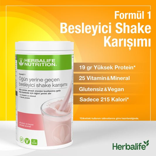 Formül 1 Besleyici Shake Karışımı Ahududu ve Beyaz Çikolata Aromalı
